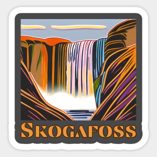 Skogafoss Waterfall Sticker